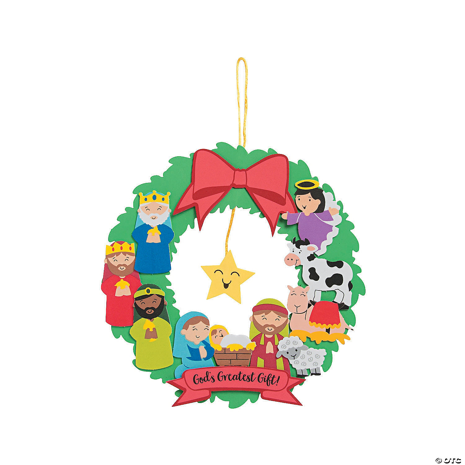 God's Greatest Gift Wreath Craft Kit-12 Pack