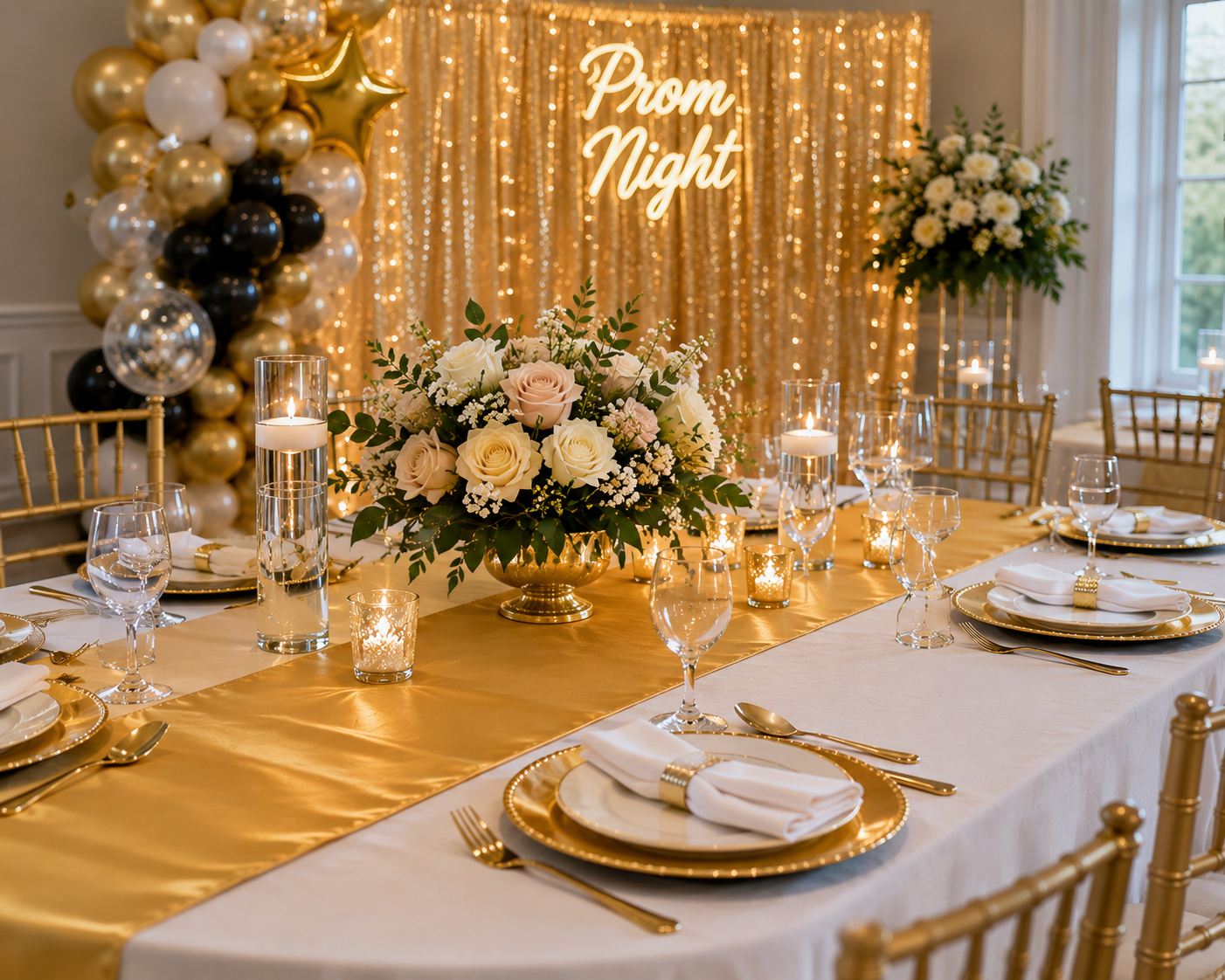 Soft Gold Satin Fabric Table Runner - 108