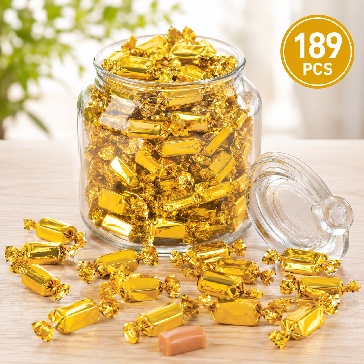 Gold Foil-Wrapped Caramels - 189pcs