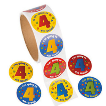 I'm Going to 4th Grade Stickers 100pk