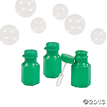 Bubbles: Mini Green Bubble Bottles 48pk Party Supplies Canada - Open A ...