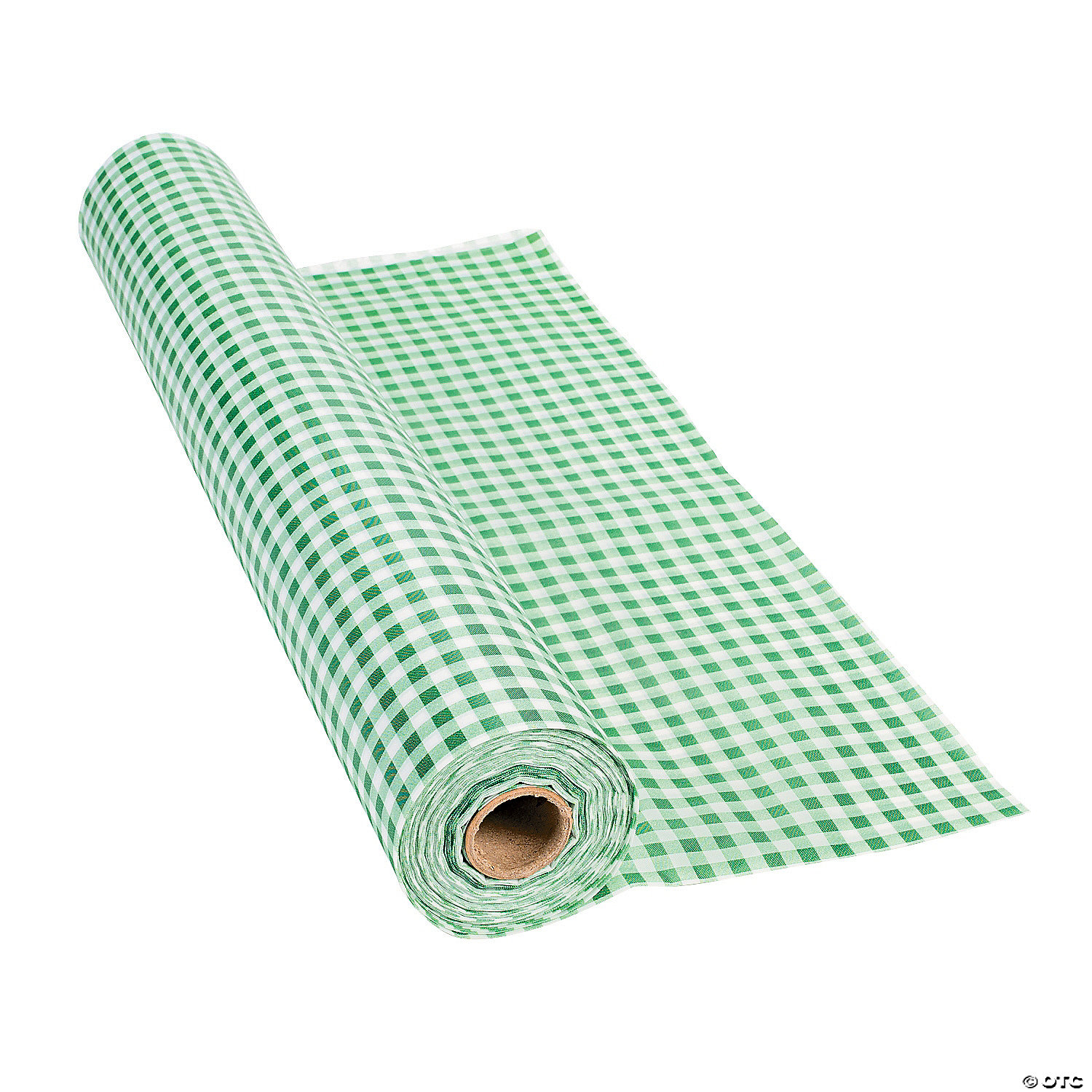 Green Gingham Tablecloth Roll - 100ft.