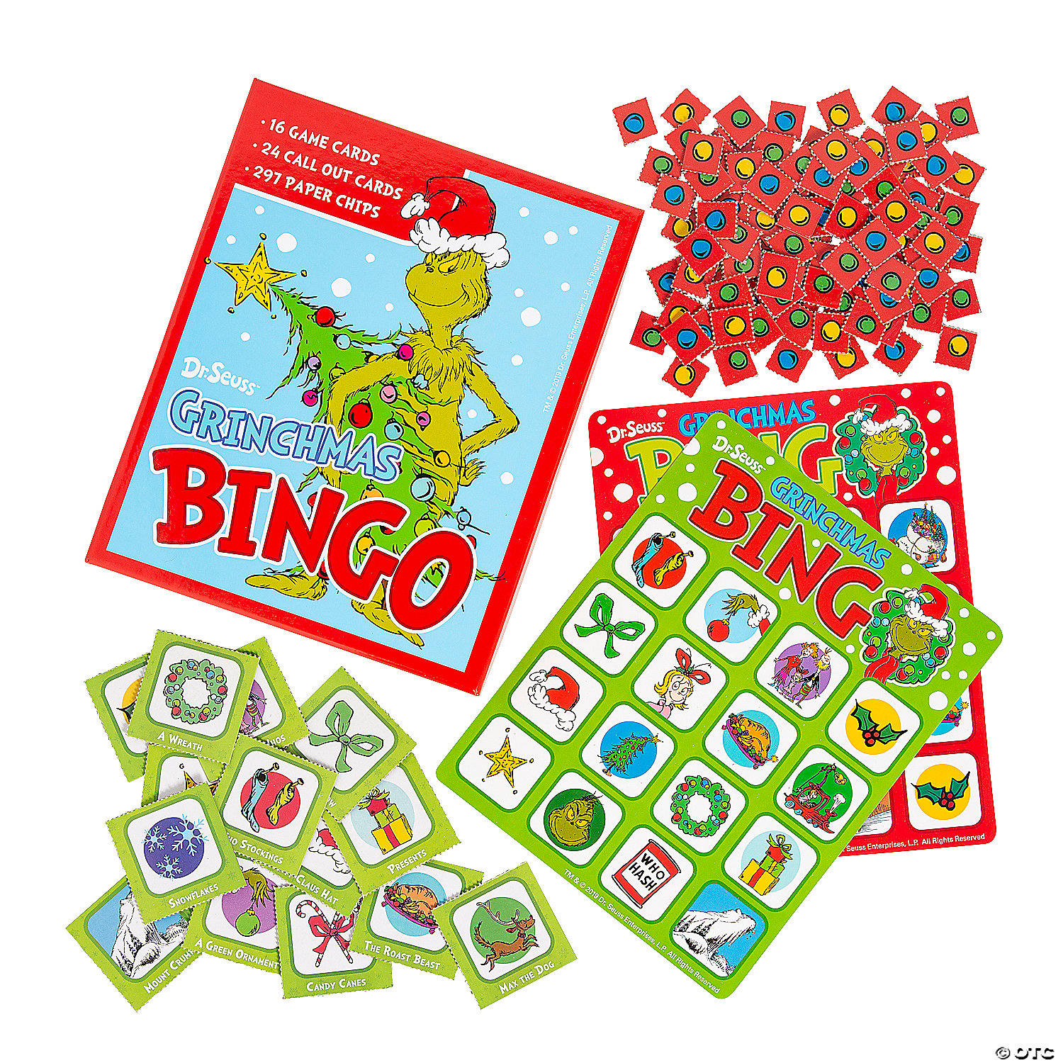 The Grinch Christmas Full Bingo Set for 16