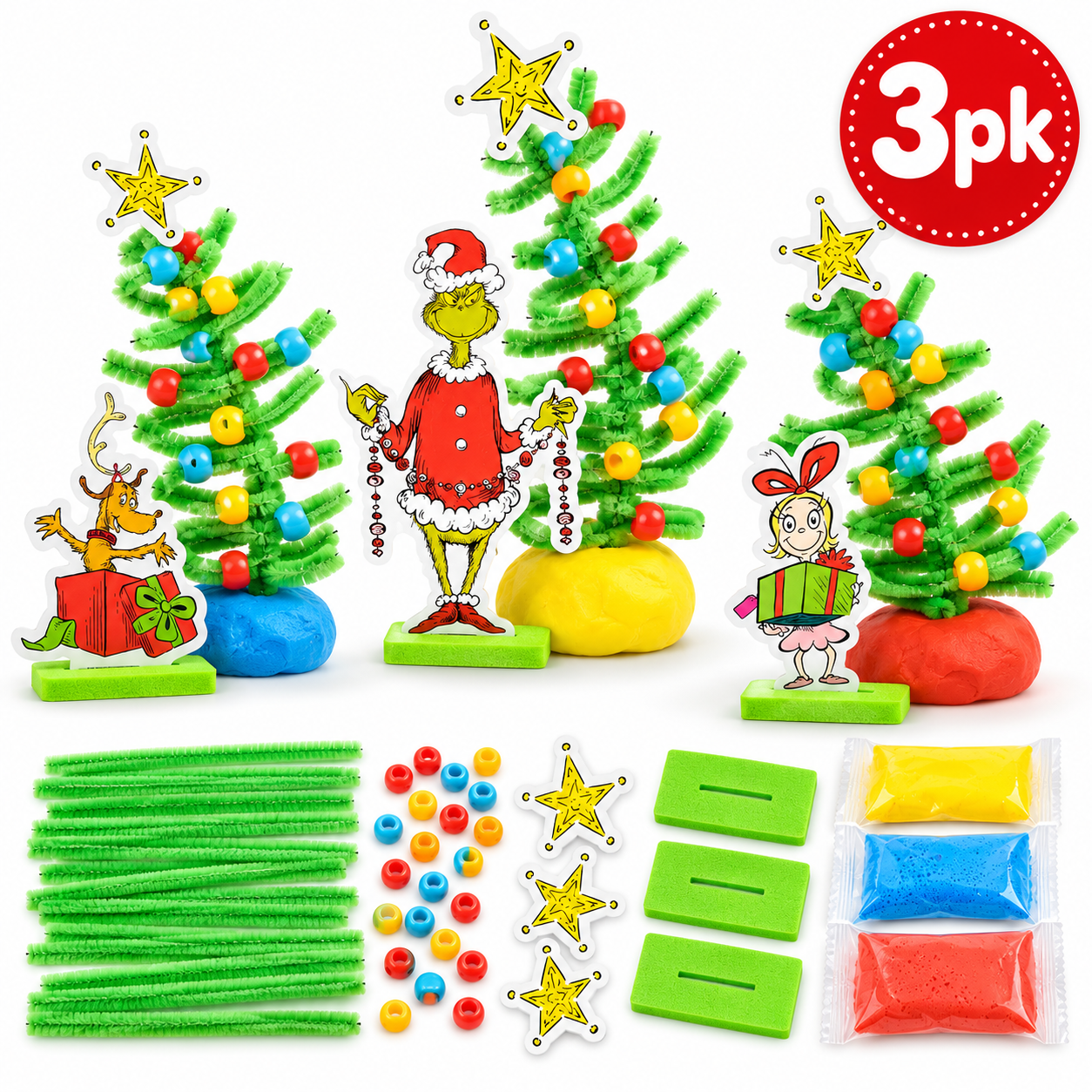 The Grinch 3D Scene Air Dry Craft Kits
