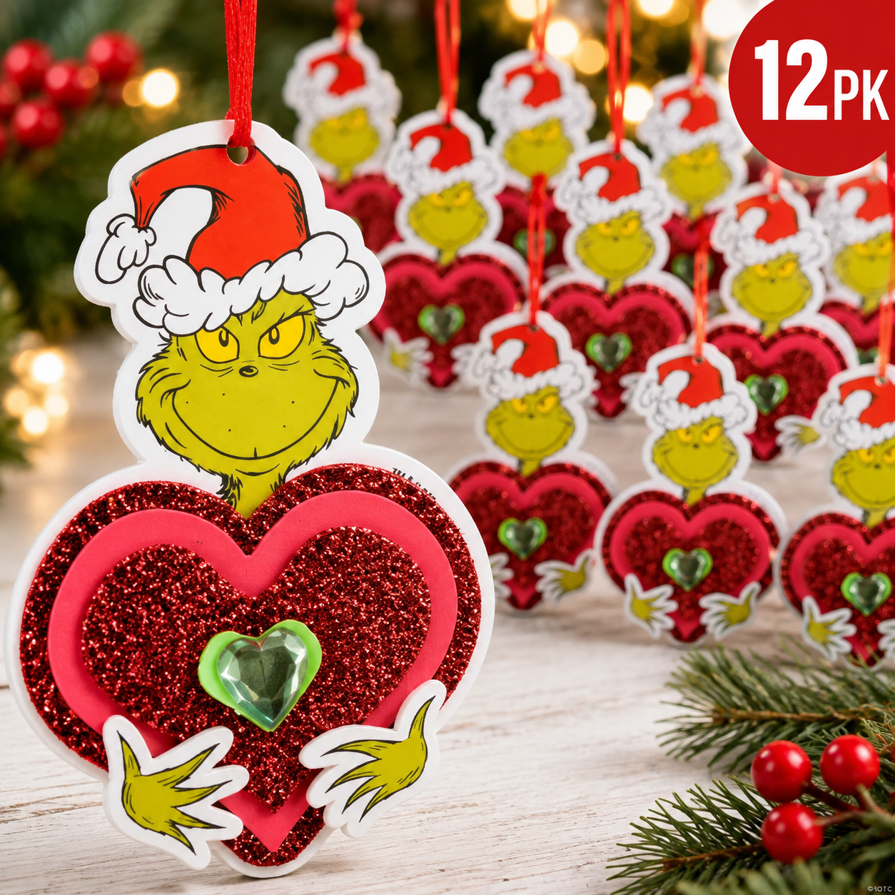 Dr. Seuss The Grinch Growing Heart Craft Kits- 12 Pack