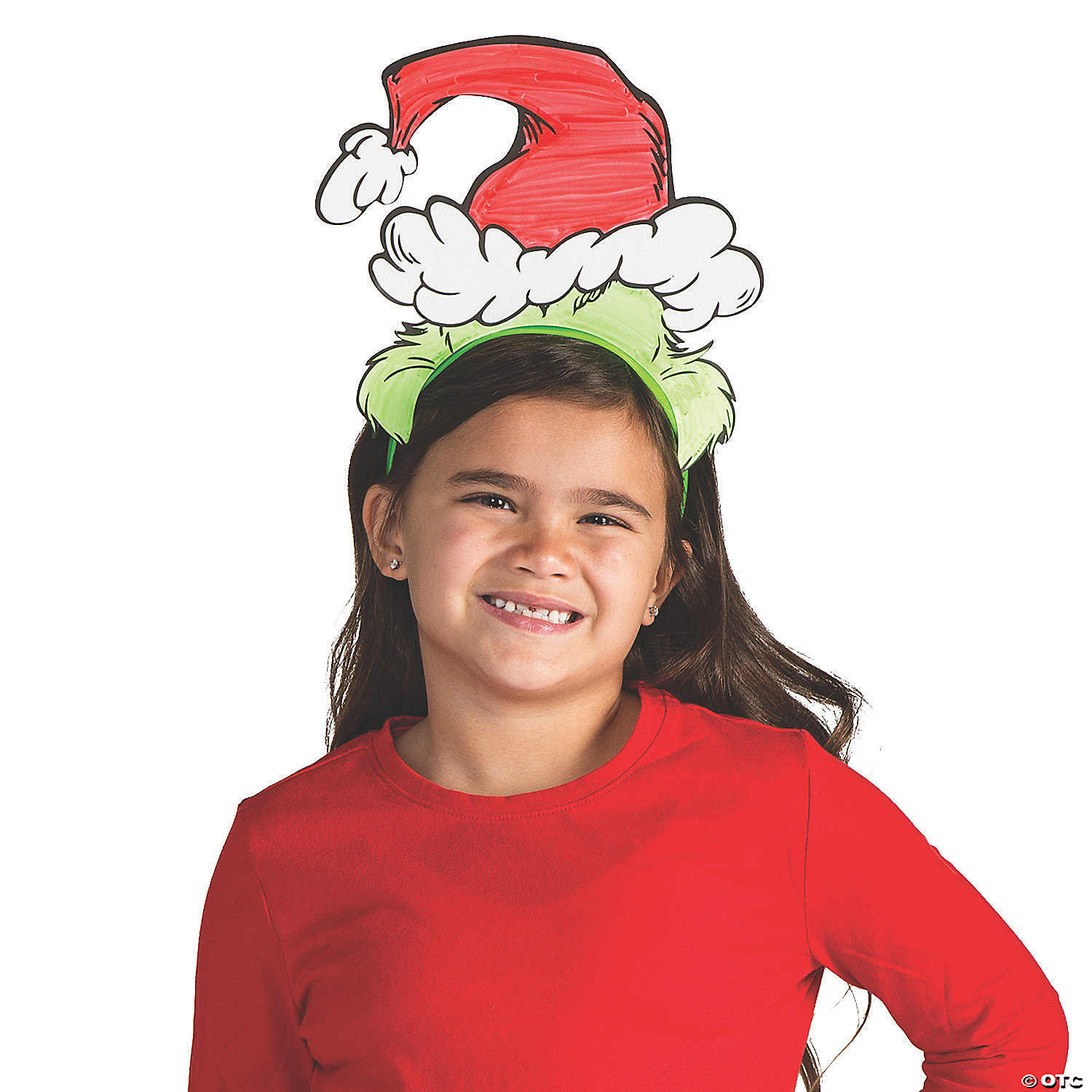 Grinch Large Colour In Headbands - 12 Pack