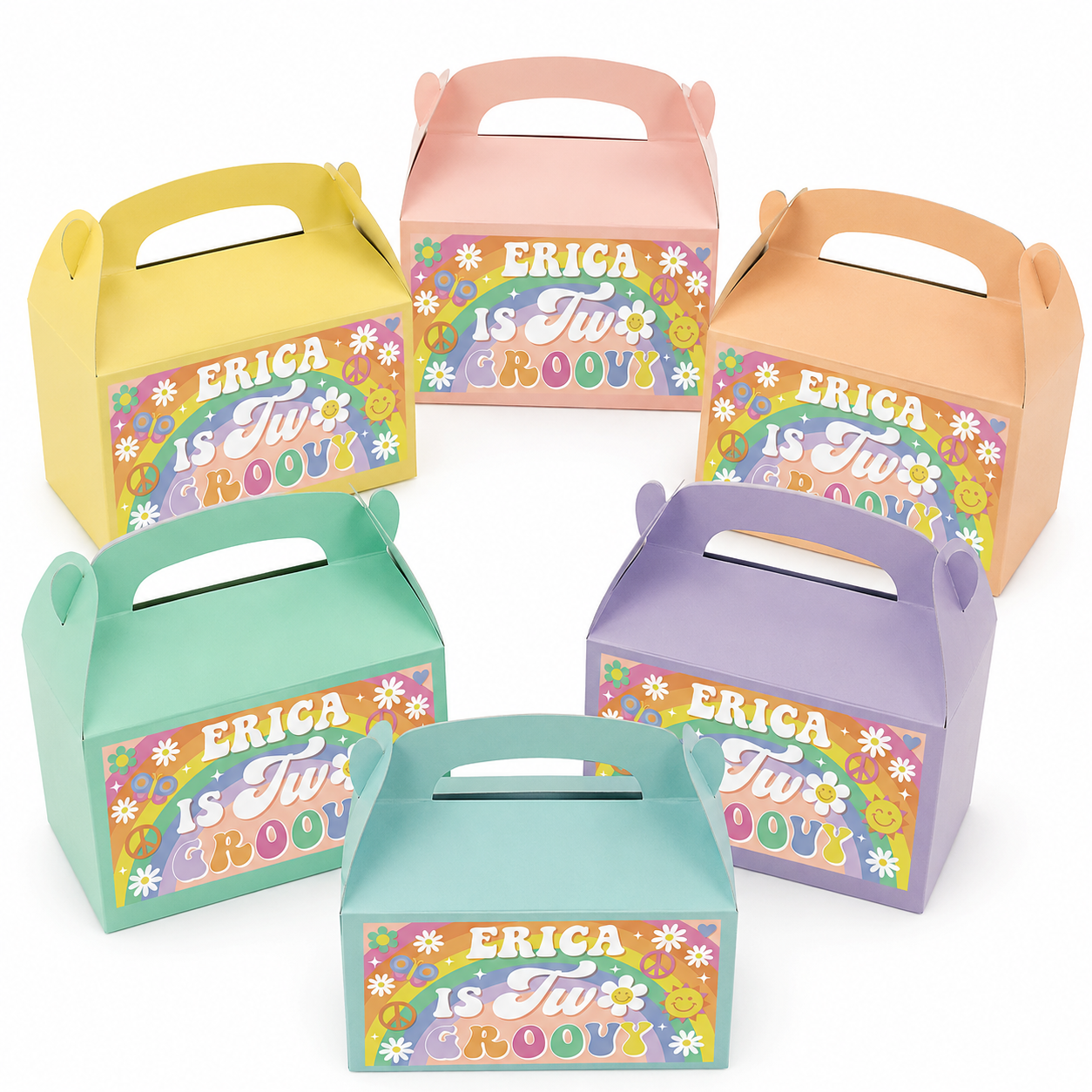 Groovy PERSONALIZED Name & Age Loot Boxes - 6 Pack