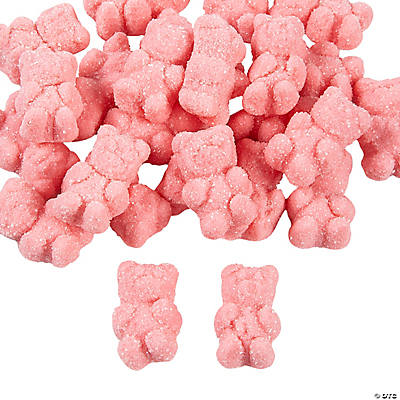 Sugar Coated Strawberry Gummy Teddy Bear Candy-100Pk