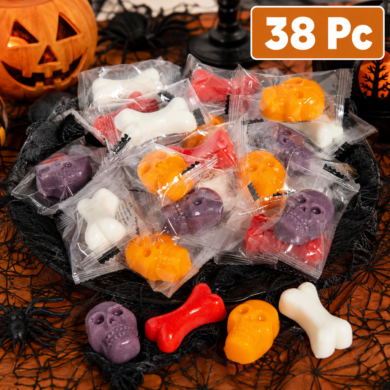 Skull & Bones Fruit-Flavored Gummy Candies-37Pk