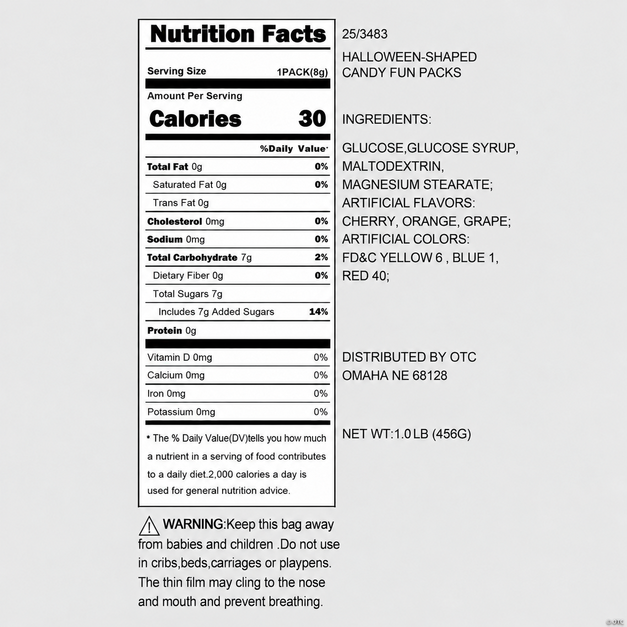 Details about ingredients, nutrition, allergens and other product information are provided on our Web and Mobile sites for reference purpose only, without warranty or representation as to accuracy. Manufacturers adjust their labeling regularly and are solely responsible for the accuracy of the information.