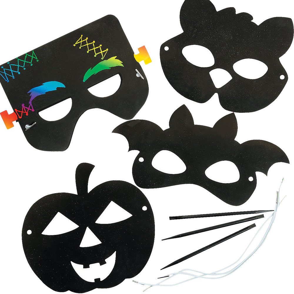 Halloween Magic Scratch Wearable Masks for 24 Party Supplies Canada ...