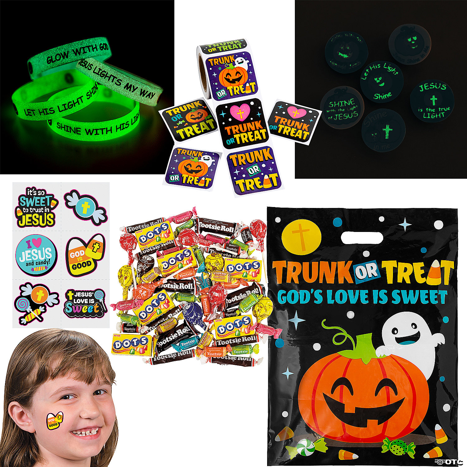 Religious Halloween Trunk-or-Treat Handout Kit for 48