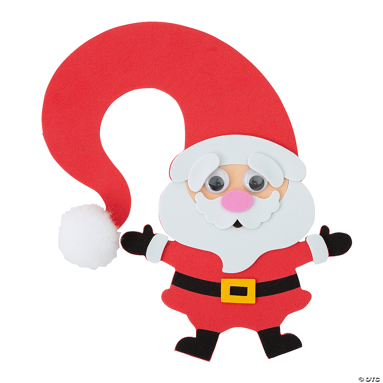 Santa Hat Christmas Doorknob Hanger Craft Kit-12 Pack