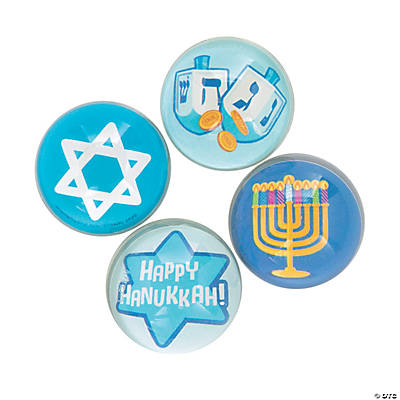 Hanukkah Bouncy Balls - 12Pk