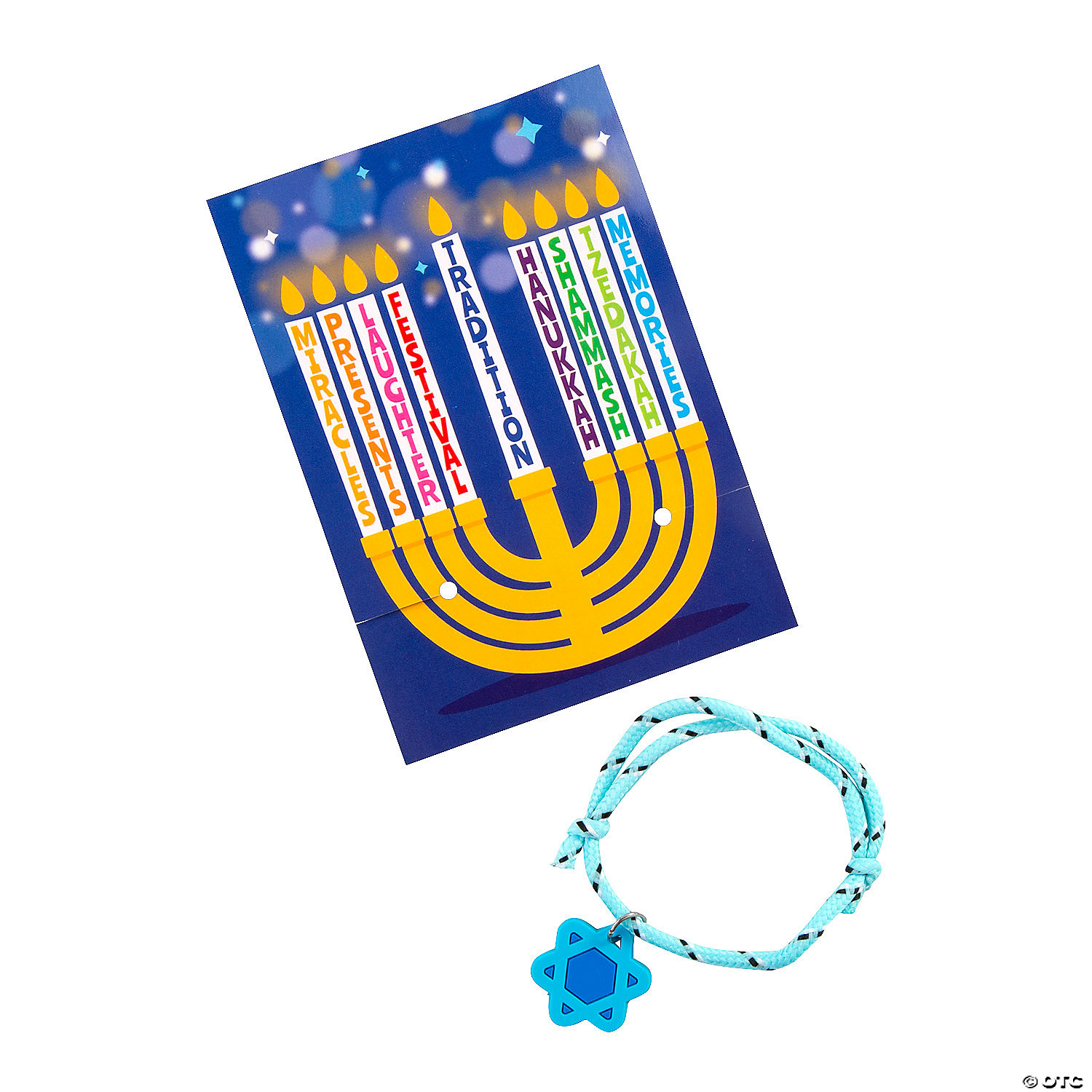 Hanukkah Bracelets w/Cards - 12 PK