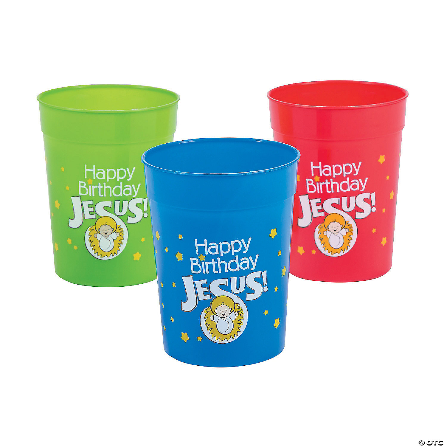 Happy Birthday Jesus Plastic Cups-12Pk
