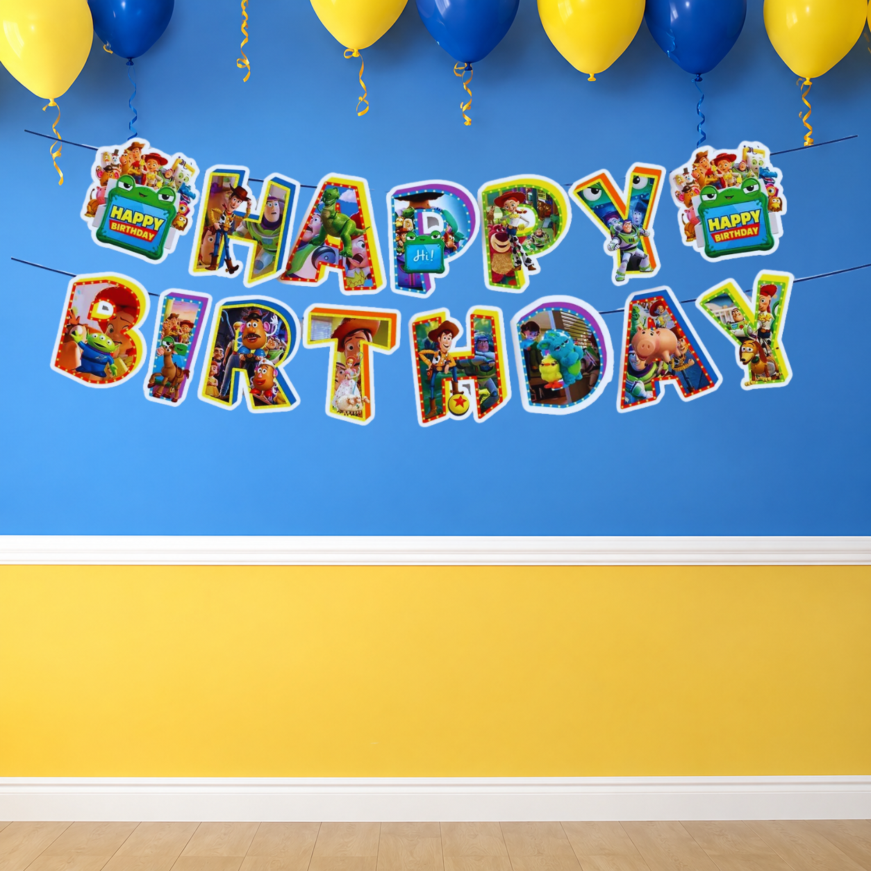 Toy Story 5 Happy Birthday Banner