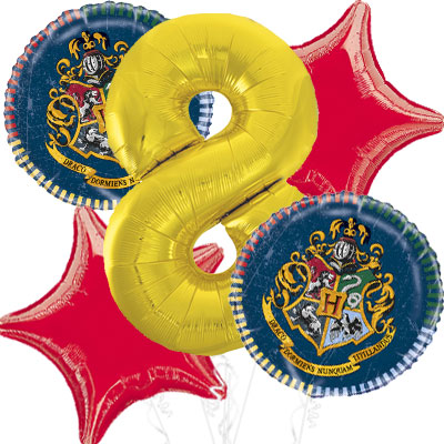 HARRY POTTER BIRTHDAY PARTY BALLOONS BOUQUET PERSONALIZE 8TH TO 18TH
