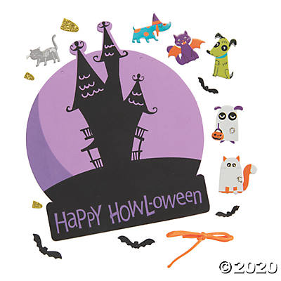 Haunted House Animal Sign Craft Kit - 12 Pack
