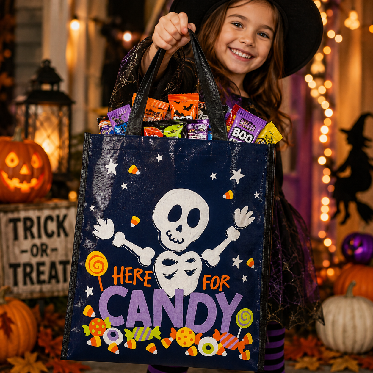 Halloween Candy Keepsake Trick or Treat Tote