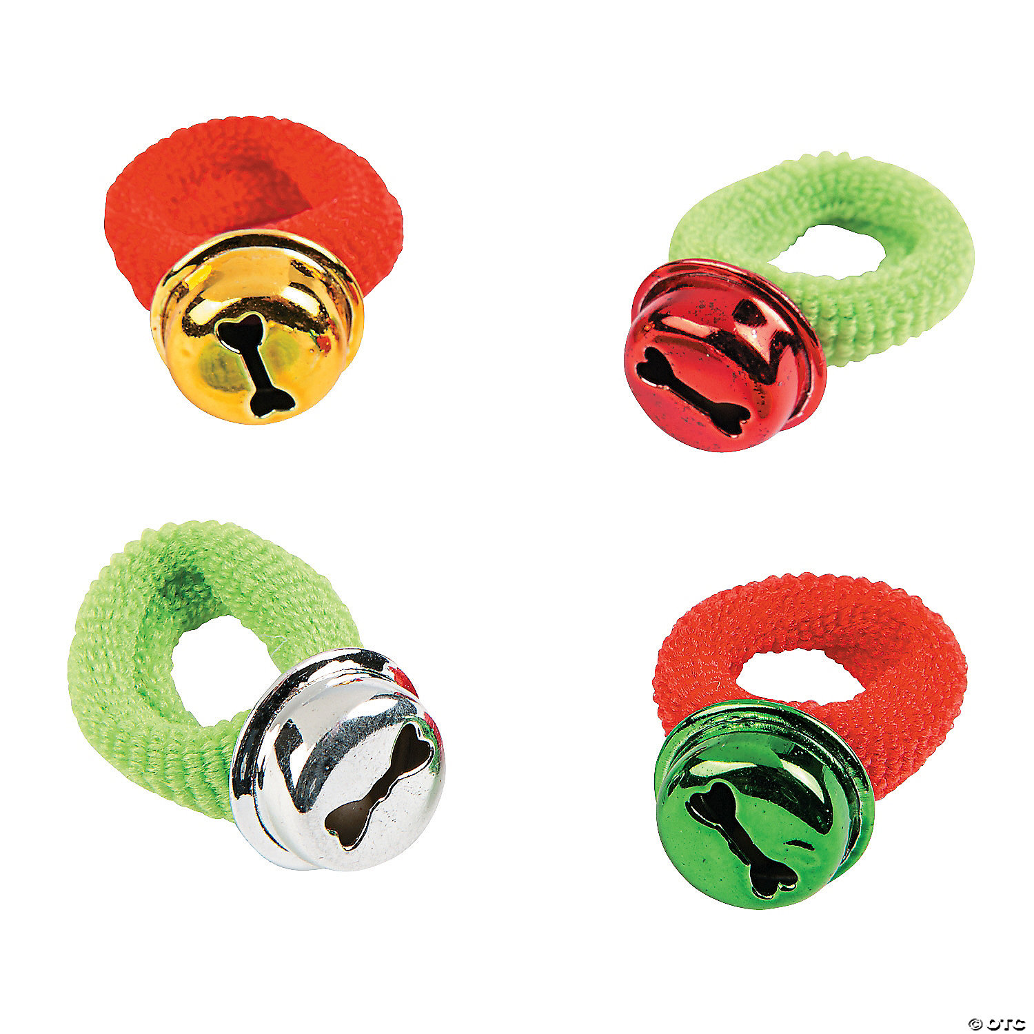 Holiday Stretchy Jingle Bell Rings - 48 Pack