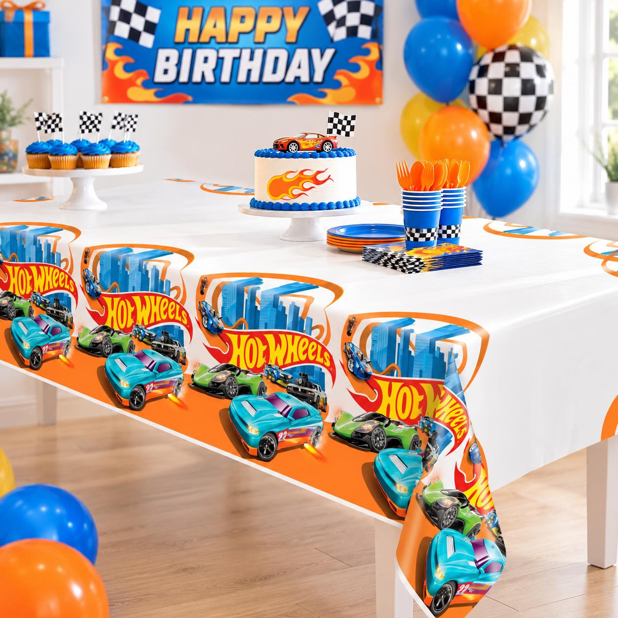 Hot Wheels Beverage Napkins - 16 Pack