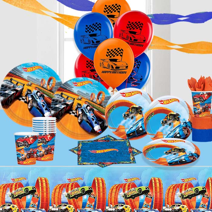 Birthday Party Supplies Favours Hot Wheels Shaped x 5 Hot Wheels Stickers 