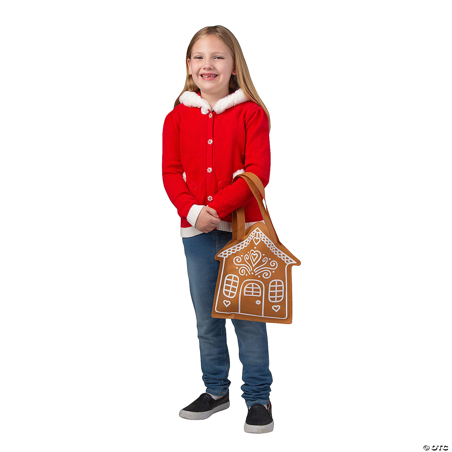 Gingerbread House Shaped Tote Bags- 12 Pack