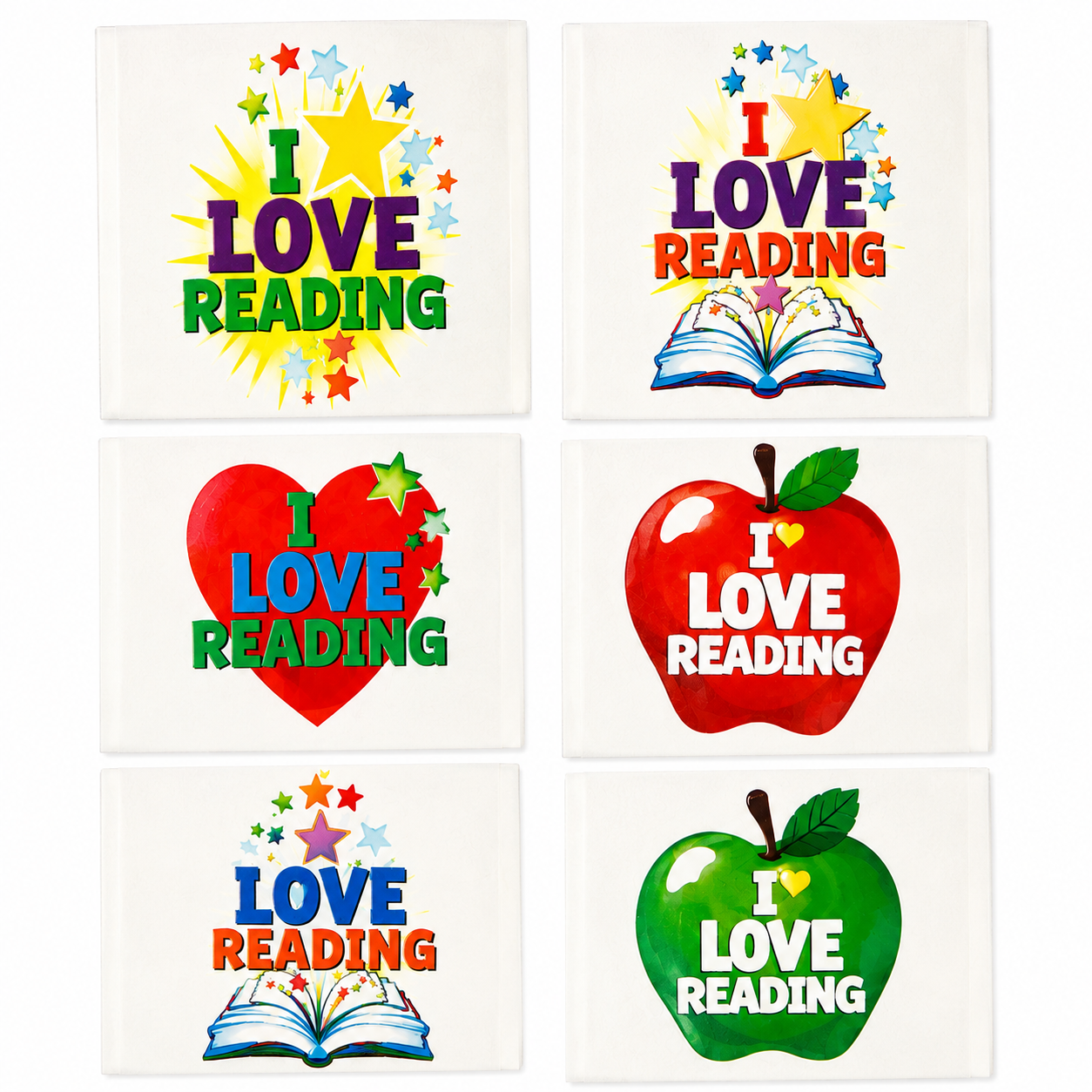 I Love Reading Tattoos 72 Pack