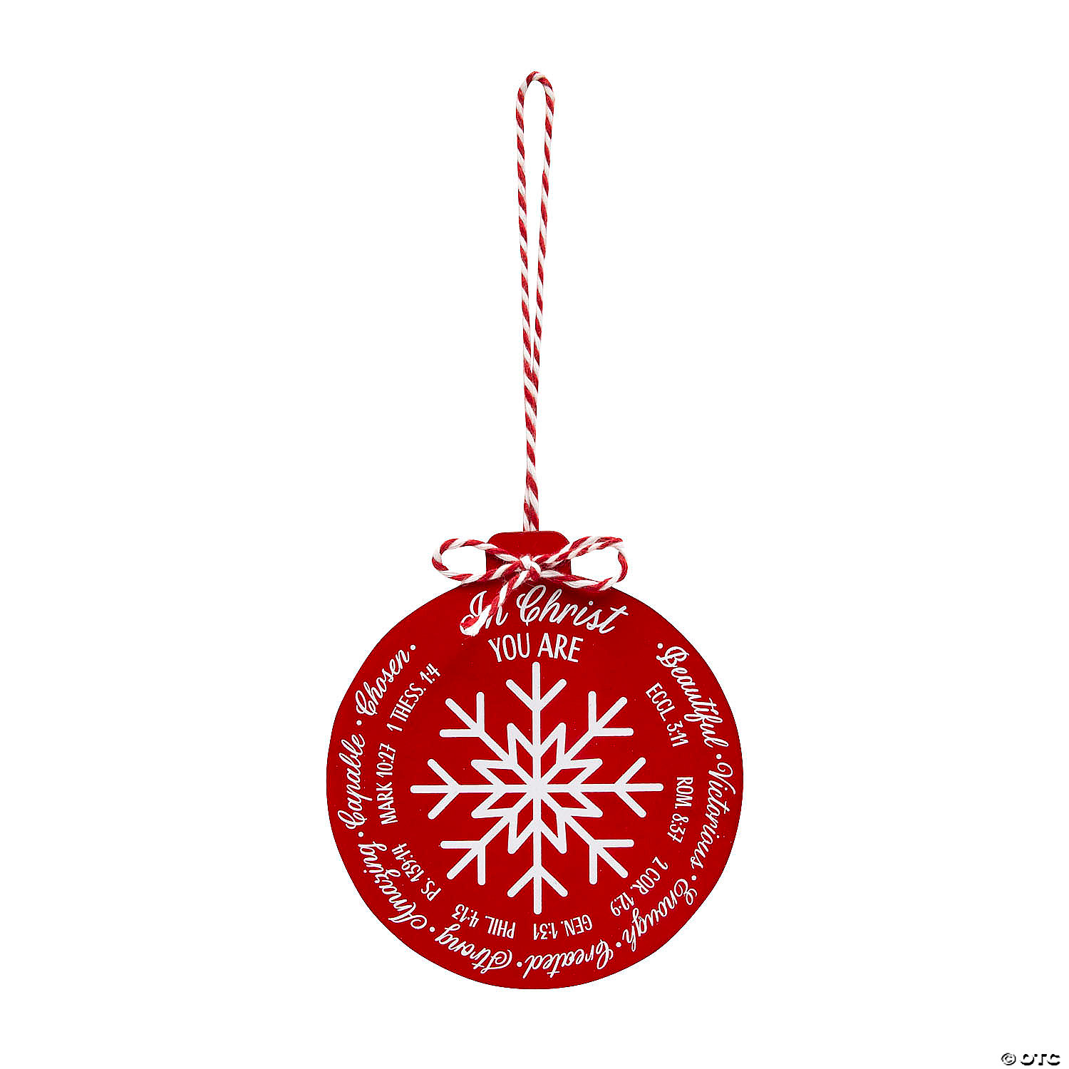 Snowflake Religious Christmas Wood Ornament-12 Pack
