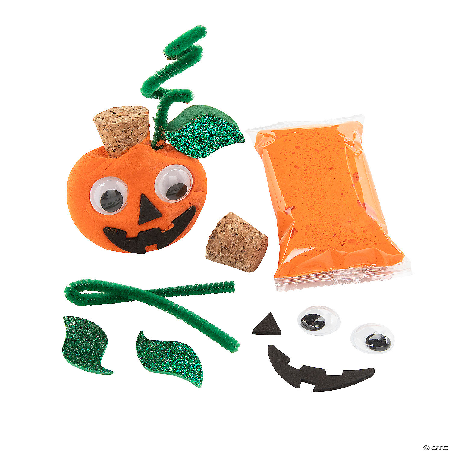 Jack-O'-Lantern Clay Craft Kit-12Pk