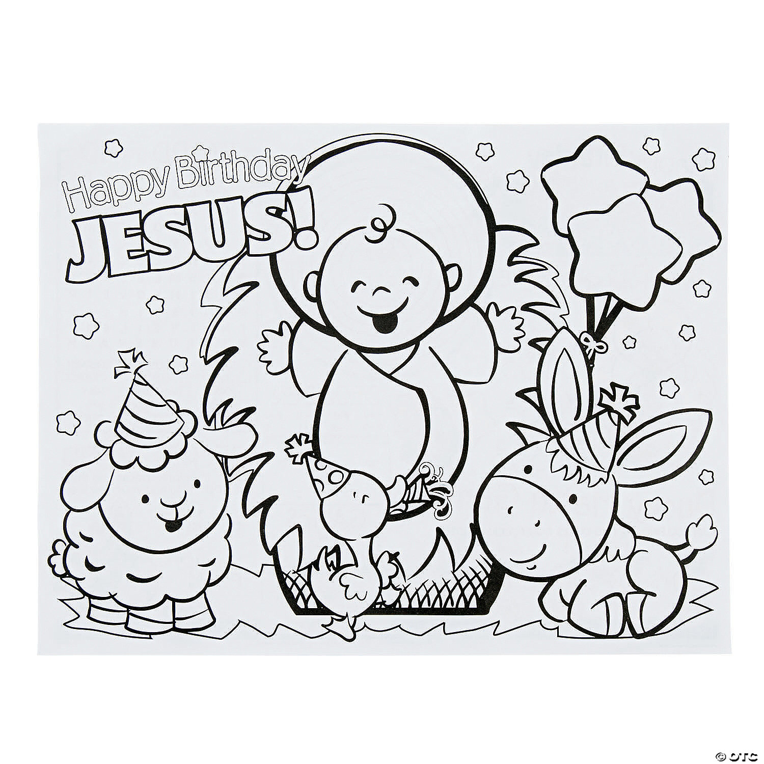 Happy Bday Jesus 2-Sided 31cm Activity Sheets -24 PACK