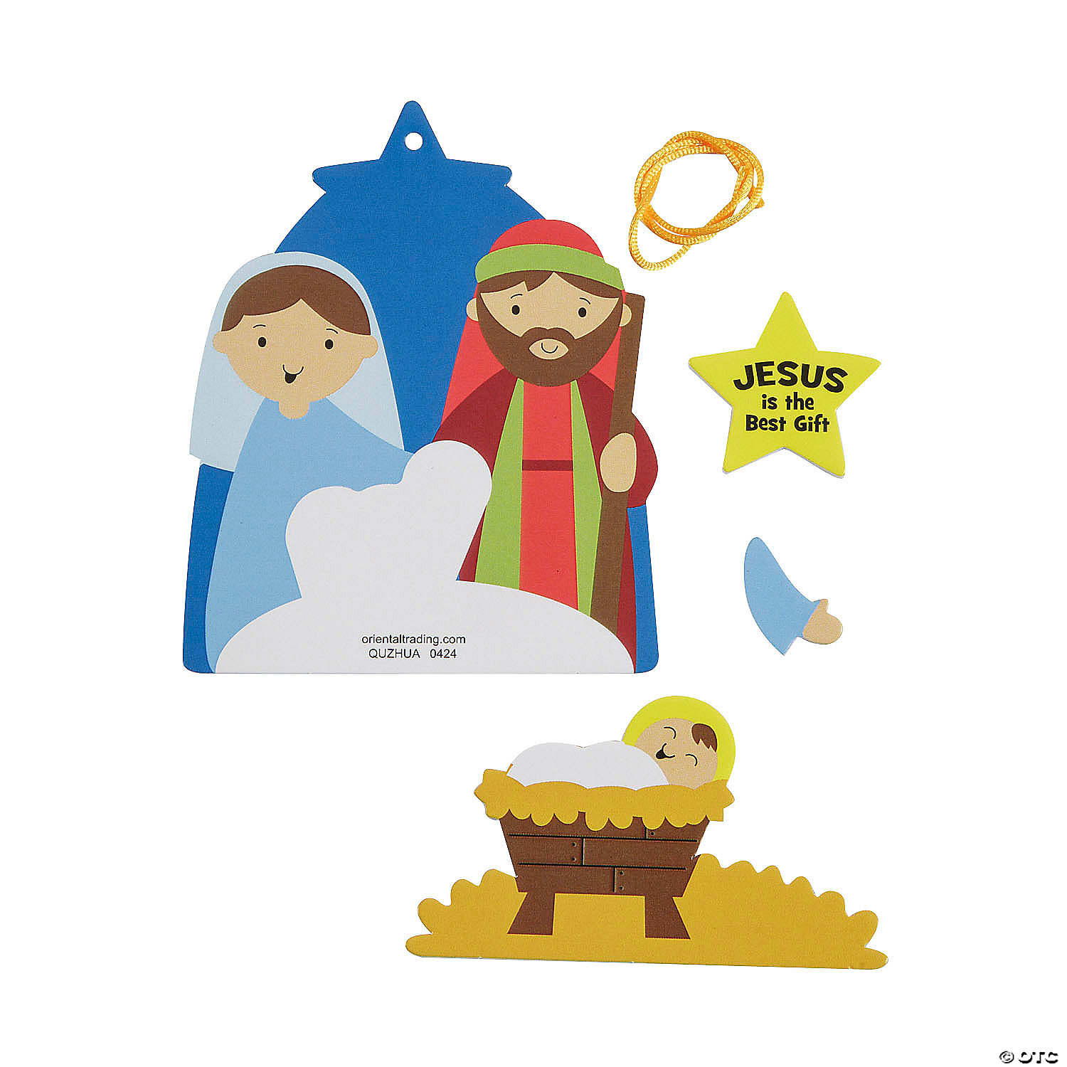 Jesus Gift Ornament Craft Kits-12 Pack
