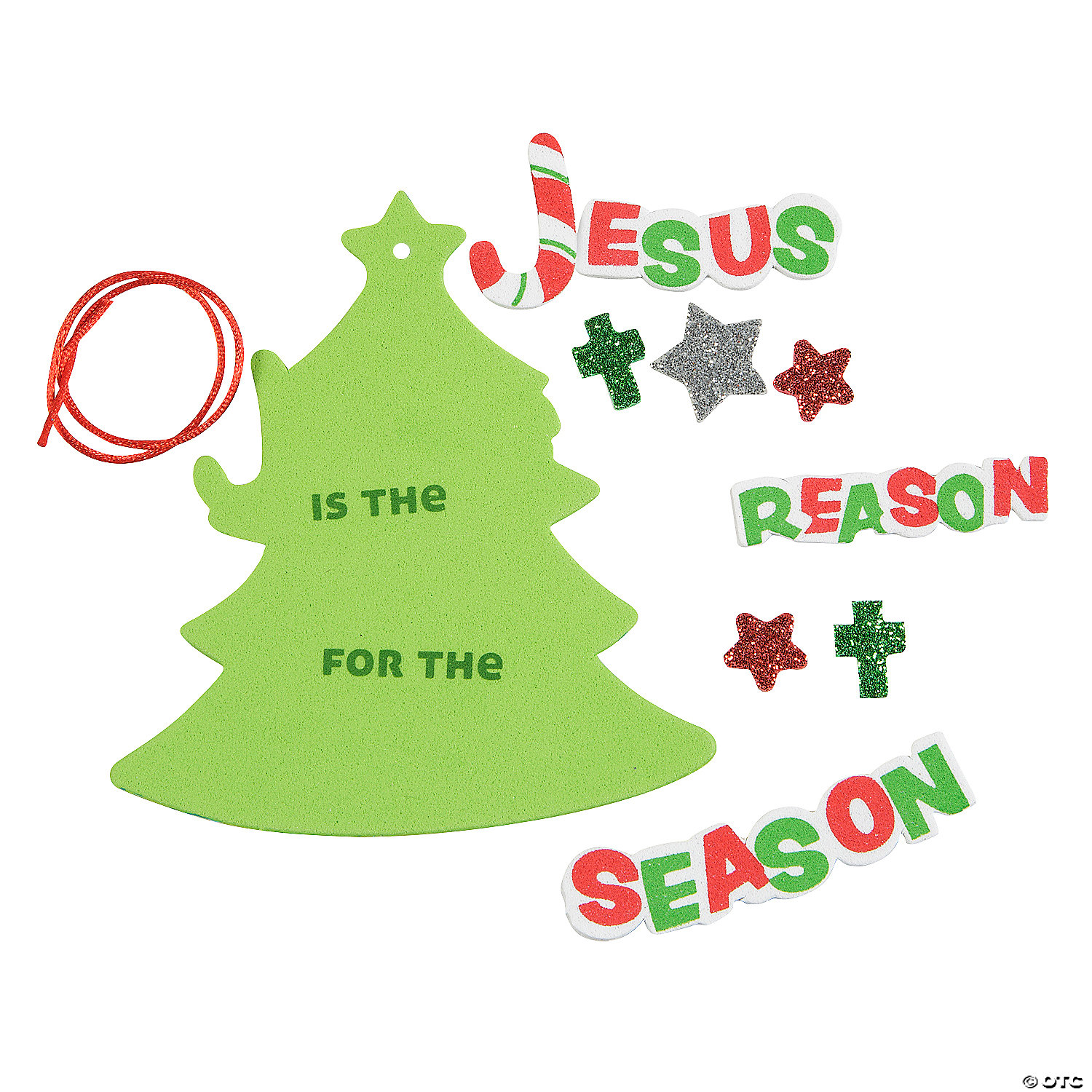 Jesus is the Reason Foam Ornament Craft Kit-12 Pack