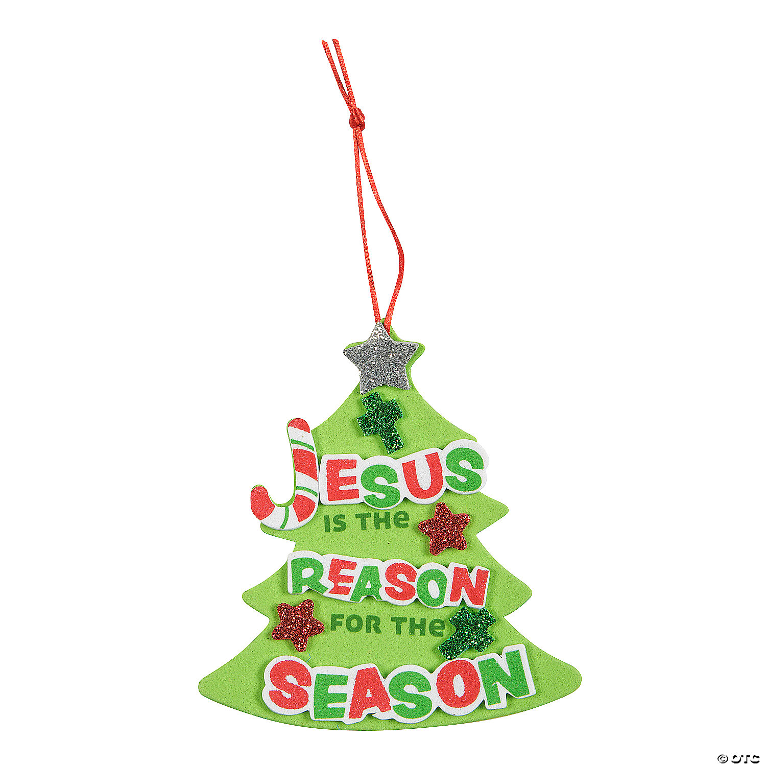 Jesus is the Reason Foam Ornament Craft Kit-12 Pack