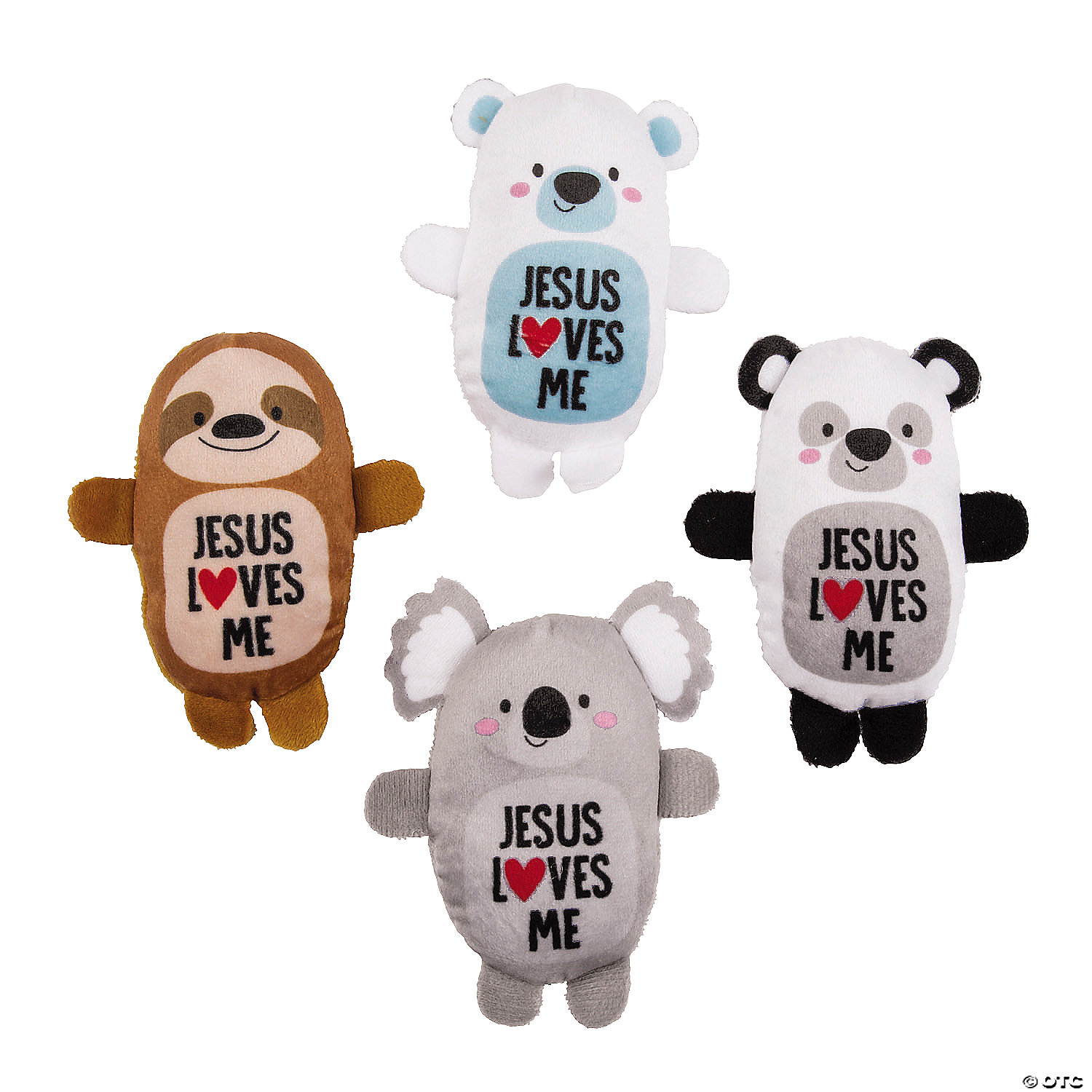 BULK Jesus Loves Me Plush Trendy Animals - BIG 48 Pack