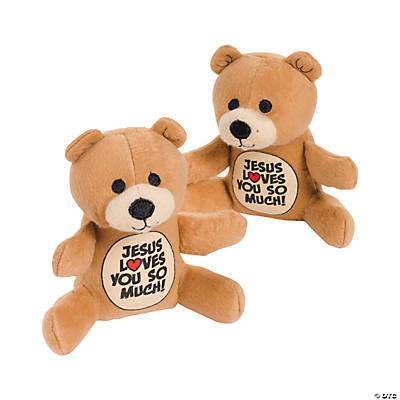 Plush Jesus Loves You So Much! Bear- 12 PK