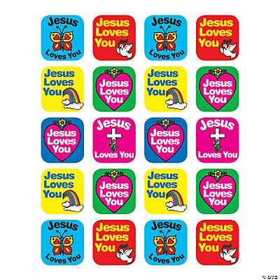 Jesus Loves You Stickers - 120PK