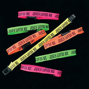 Neon Jesus Loves Me Friendship Bracelets - 12 Pack
