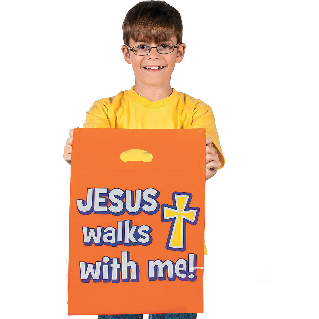 Christian Jumbo Walk with Jesus Bag 50pk