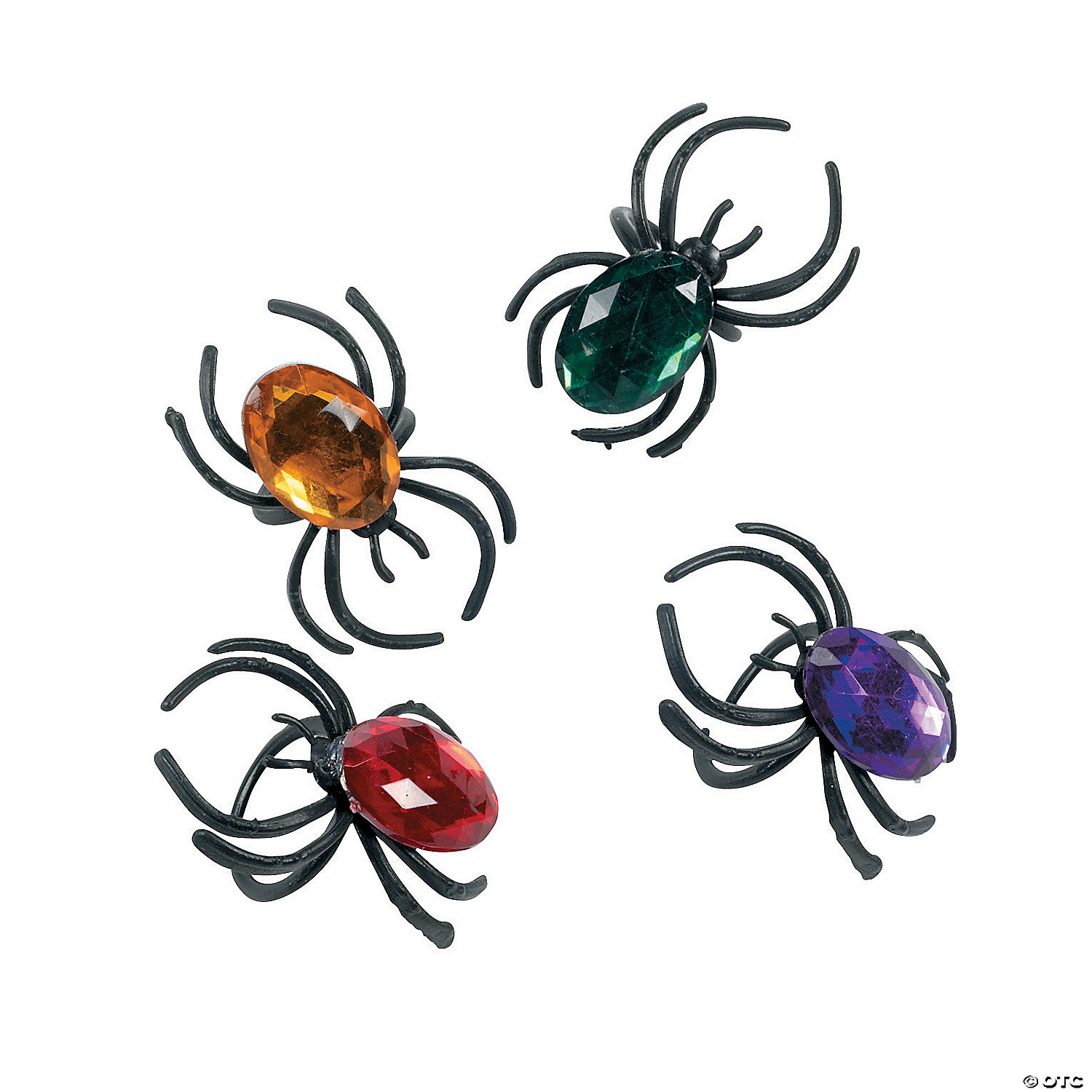 Jewel Spider Rings - 20 Pack