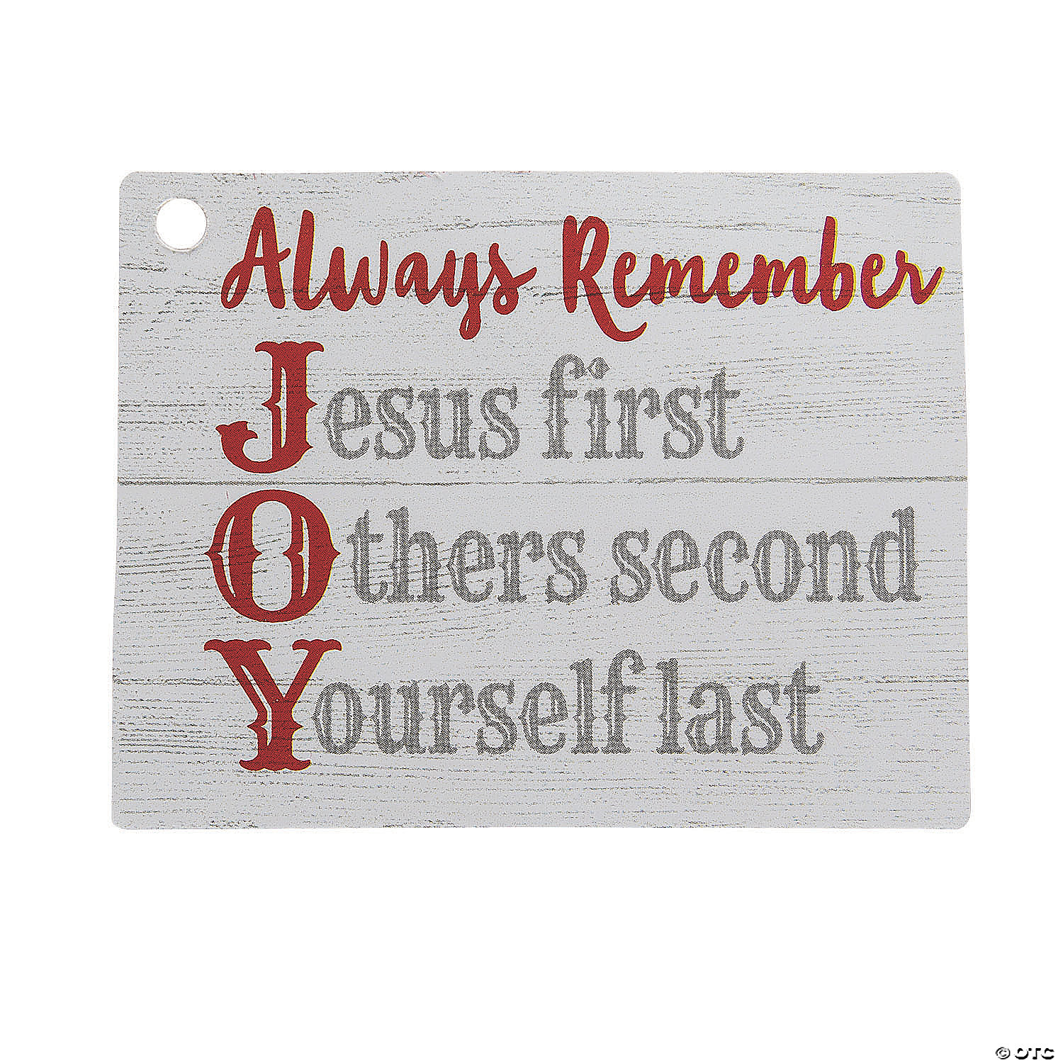 Joy Christmas Wood Ornaments with Card-12Pk