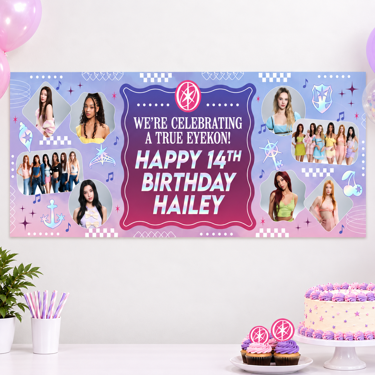 Katseye PERSONALIZED Giant Vinyl Banner