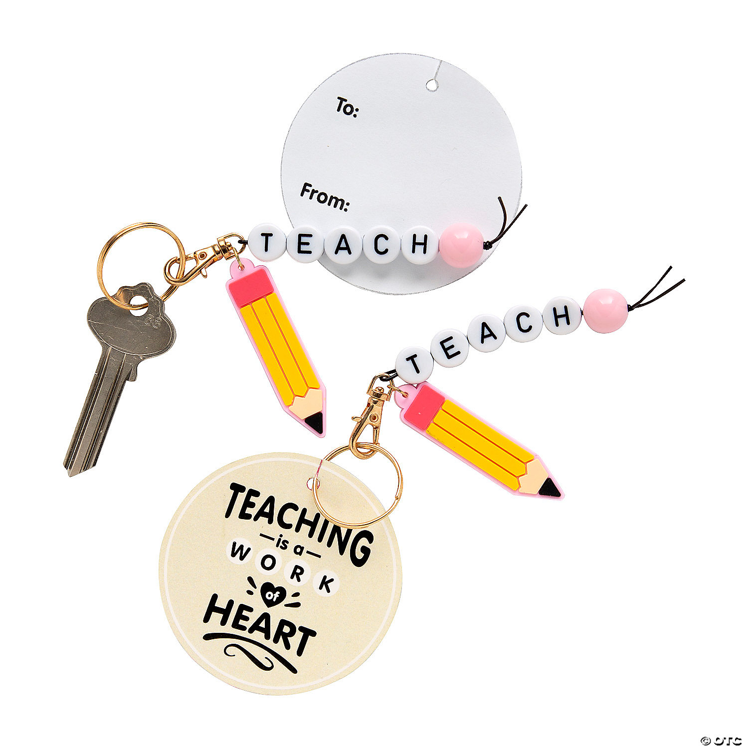 Teacher Appreciation Pencil Keychain with Card