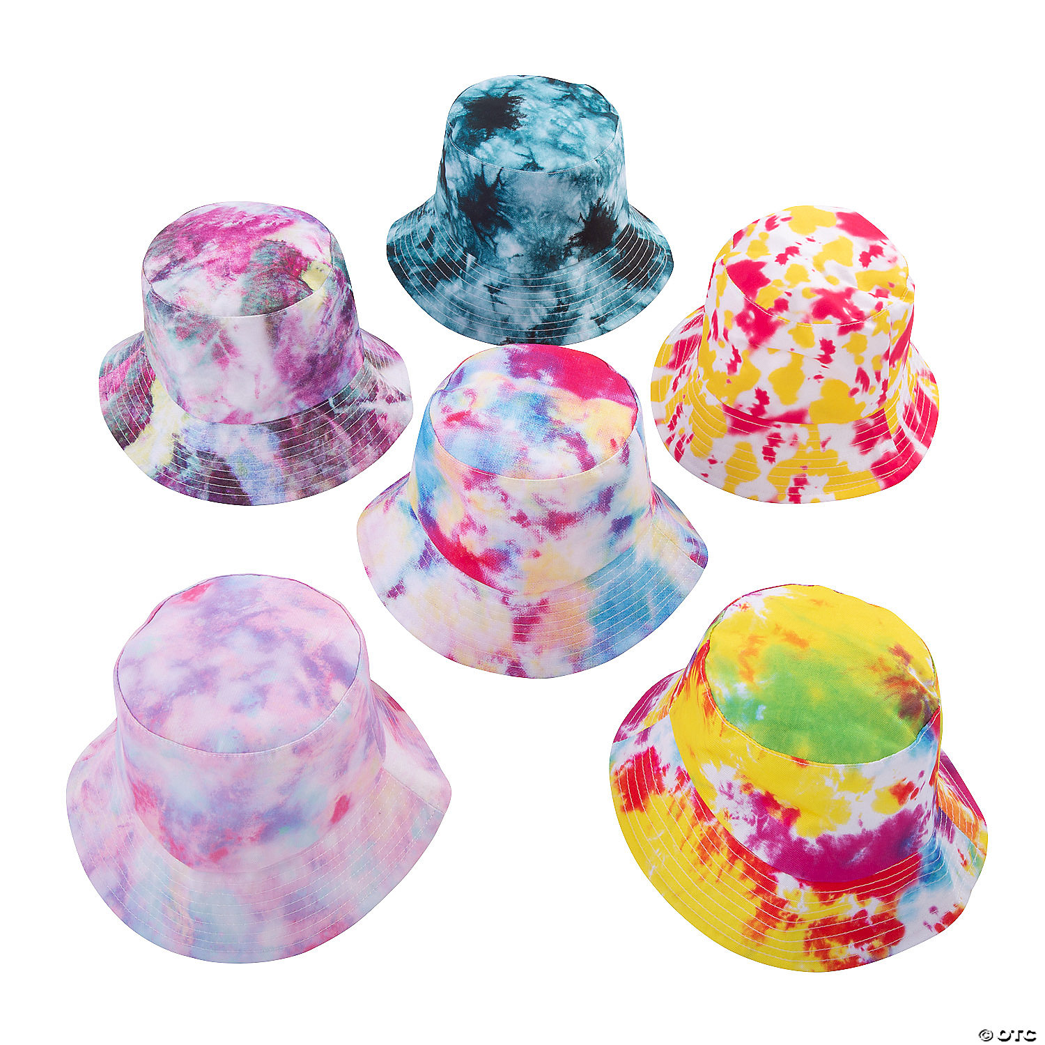 Kid's Tie-Dye Bucket Hats - 12 Pack