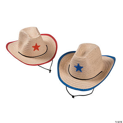 Child Cowboy Hats with Star - 12pk