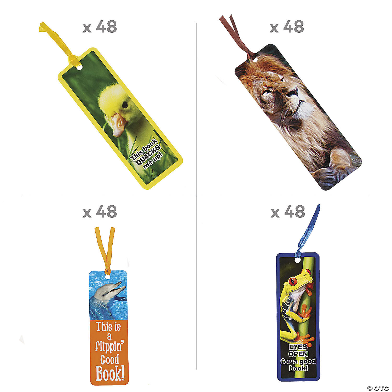Realistic Animal Bookmark Kit Assortment-192 Pack