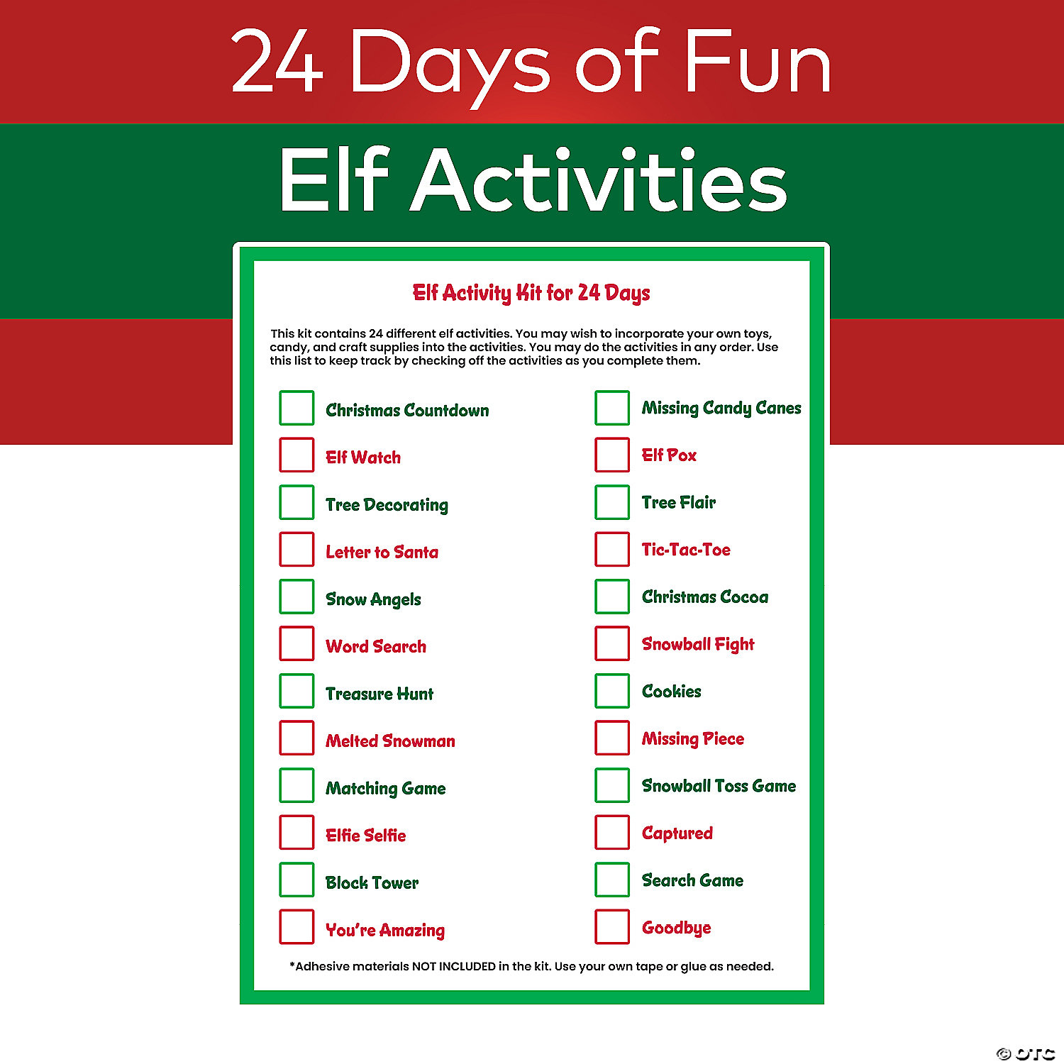 Christmas Elf Games & Activity Kit for 24 Days