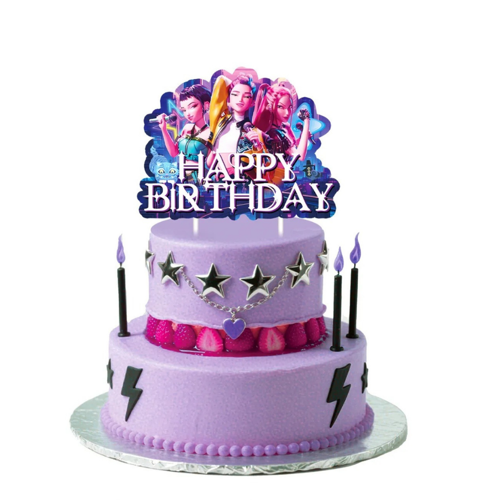 *K-Pop Demon Hunters Purple Large 15cm Cake Topper