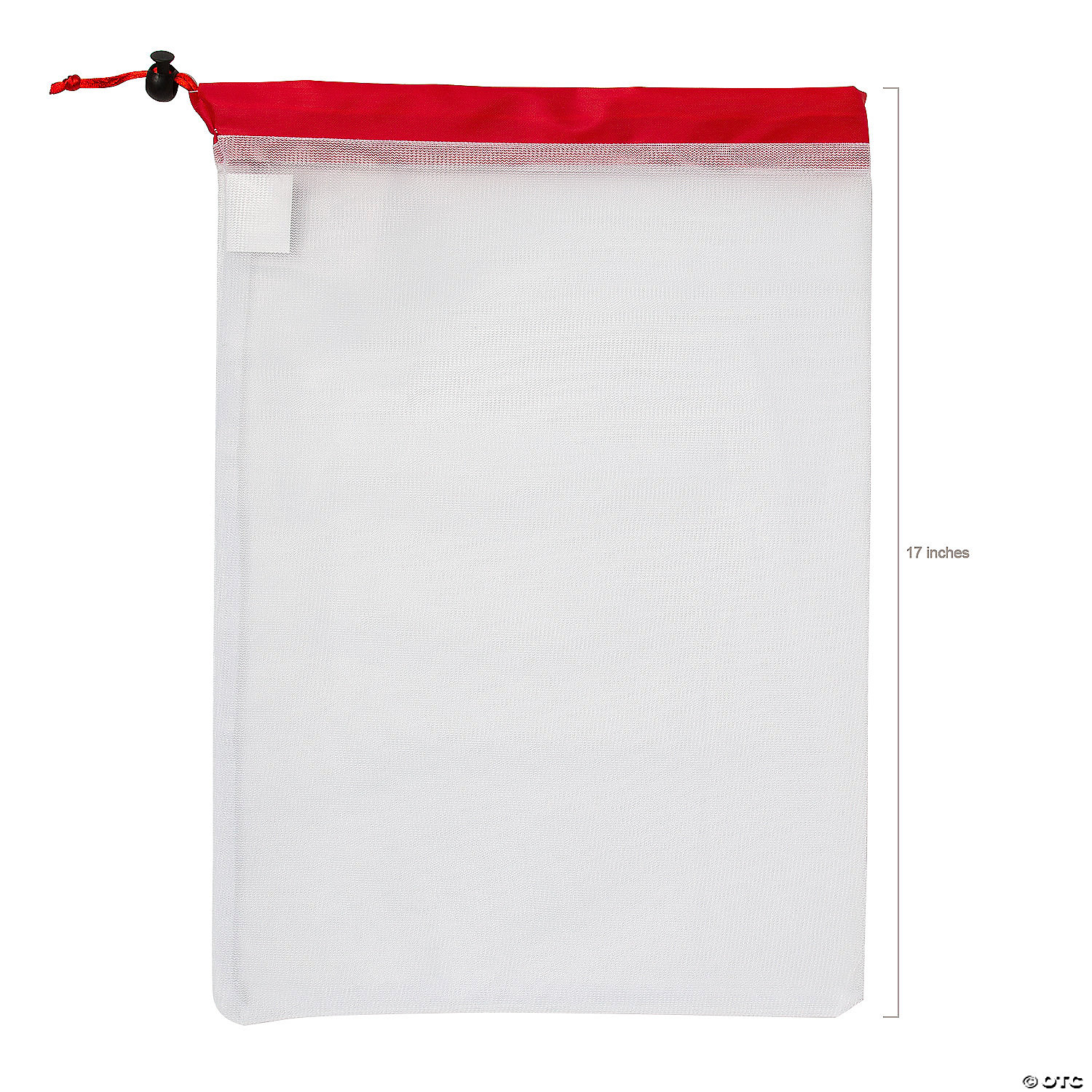 Large White Mesh Drawstring Bags - 12Pk